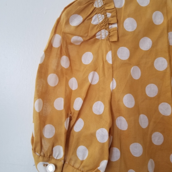 Tory Burch Polka Dot Blouse Cotton 100% 4 - Picture 5 of 11